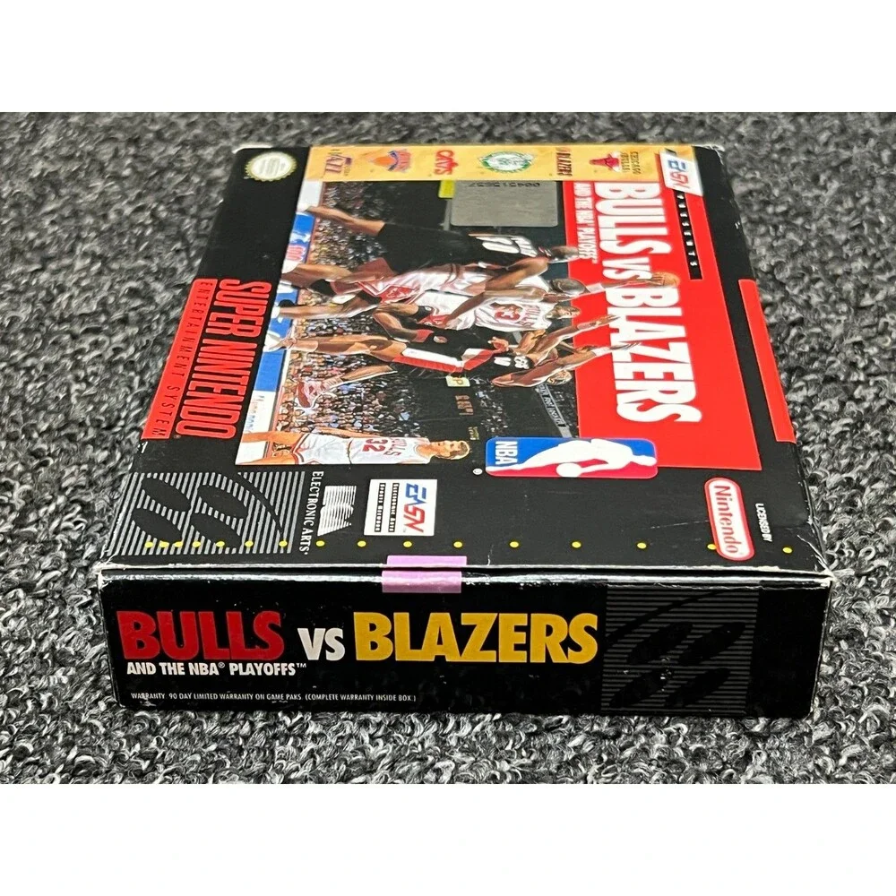 Bulls vs. Blazers and the NBA Playoffs (Super Nintendo, 1992) CIB Authentic SNES